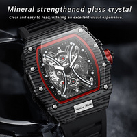 Montre à quartz pour homme SANDA 7044, tendance, lumineuse, date unique, cadran ajouré motif zèbre, montre-bracelet masculine unique, vente en gros