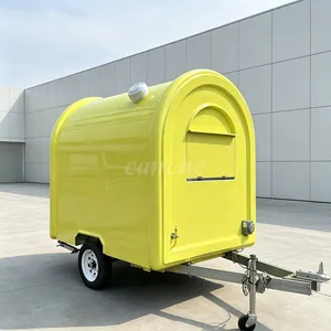 Chariot de rue populaire UE pour mini-café et petit-déjeuner, chariot de glaces et desserts, remorque de camping, camion de restauration mobile - Product Image 1
