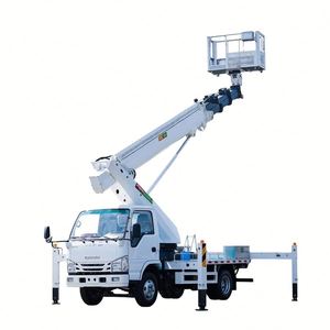 Camión de Trabajo Aéreo Isuzu con Brazo Telescópico de 24m y 4 Secciones, Rotación Completa, para Reparaciones de Emergencia en Redes Eléctricas - Product Image 1