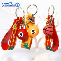 Gantungan Kunci Promosi Custom Bentuk Bola Basket, Hiasan Tas, Plastik PVC Karet 3D