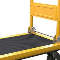 Chariots à plateforme en acier antidérapants personnalisables, conception à quatre roues, pour usage en entrepôt, transport d'outils, support OEM