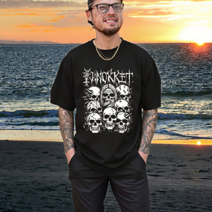 <span class=keywords><strong>CYS</strong></span> 100% uomo in cotone lavorato a maglia con teschio a grappolo a manica corta vestibilità normale motivo stampa Casual con stampa t-shirt 7 colori 190g - Product Image 3