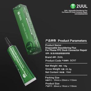 Pâte à dessouder <span class=keywords><strong>jetable</strong></span> 2UUL SC97 10CC 15ml, huile à souder pour réparation de connecteurs de téléphones portables et de soudures électroniques - Product Image 3