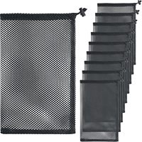 Sac à cordon en nylon robuste et durable de 10*15cm avec fermeture à cordon, portable et élégant pour les voyages, les ballons de football, les jouets de plage