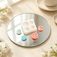 Moule en silicone platine 4 grilles motif tournesol, qualité alimentaire, pour bonbons, savon, résine, personnalisable ODM