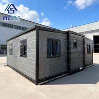 Maison préfabriquée moderne personnalisée en conteneur extensible de 20 pieds ou 40 pieds, maison préfabriquée en acier léger, 2, 4 ou 5 chambres, type Granny Flat