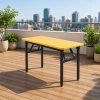 Table pliante épaissie en MDF, surface de travail stable, pliage facile, empilable, pour table de repas en plein air, pour événements, table portable