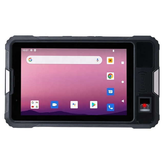 8inch 1280*800 HD Screen Optional Biometric Optical Fingerprint Module and MRZ Barcode Scanner Rugged Tablet with Front NFC