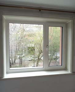 Nhà máy trực tiếp tốt airtightness uPVC khung cửa sổ kính đôi kính uPVC khuôn cửa sổ để bán - Product Image 5