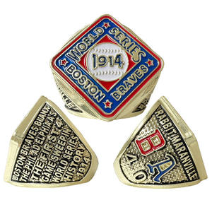 Bague de championnat MLB 1914 des Braves d'<span class=keywords><strong>Atlanta</strong></span> en alliage avec cristaux et strass, style décontracté/sportif, classique et abordable - Product Image 1