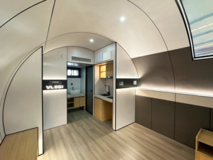 Casa Modulare Q5 Tipo Capsula Spaziale 27 mq, Casa Prefabbricata <span class=keywords><strong>in</strong></span> Container con Design Moderno e Lucernario Piatto per <span class=keywords><strong>Campeggio</strong></span> sul Lago - Product Image 2