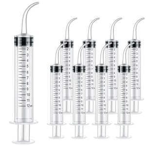 Jeringa Dental de 12 ml con Cabeza Curva, Irrigador Bucal sin Aguja, Instrumento Dental Manual de Plástico de un Solo Uso - Product Image 4
