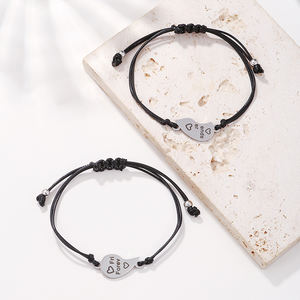 G2232, оптовая продажа, из нержавеющей стали, сердечное письмо, лучшие друзья, навсегда, дружба, модные ювелирные изделия, браслеты и браслеты - Product Image 3