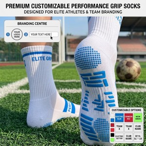 Wholesale Sports Crew Quick Dry Breathable Athletic Elite <strong>Socks</strong> Towel Bottom Non-slip Grip Cuff Football <strong>Socks</strong> for <strong>Men</strong> - Product Image 1