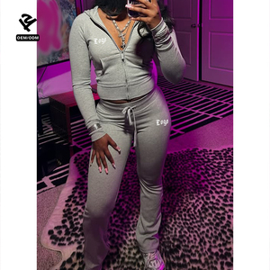 Ensemble survêtement personnalisé pour femme, sweat à capuche zippé et pantalon de <span class=keywords><strong>jogging</strong></span>, ensemble deux pièces, vêtements pour femmes, tenues de <span class=keywords><strong>jogging</strong></span> pour femmes, tenue décontractée - Product Image 3