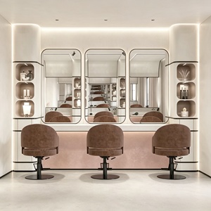 Barber Salon Shop Work Station Beauty Salon Furniture Custom Hair Salon Interior Design Full Room Customization store decoration - Product Image 2
