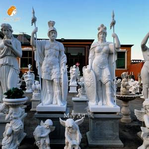 실물 크기 고전 천연석 대리석 기사 병사 동상 - Product Image 6