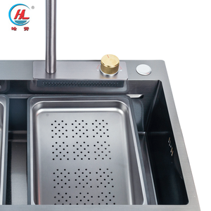 Évier de cuisine <span class=keywords><strong>professionnel</strong></span> encastré en acier inoxydable 304 de 27 pouces, sur mesure, extra large, moderne, fait main - Product Image 4