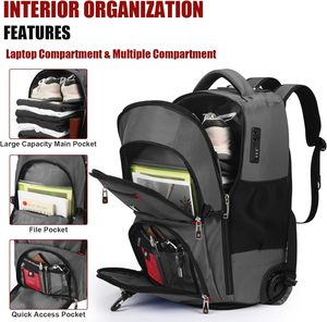 Fashion Custom Logo Waterproof Large Capacity Rolling Trolley <b>Under</b> <b>Seat</b> <b>Bag</b> Women Men Luggage Travel <b>Bag</b> - Product Image 4