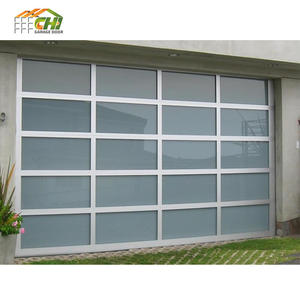 <span class=keywords><strong>Porte</strong></span> <span class=keywords><strong>de</strong></span> <span class=keywords><strong>garage</strong></span> en verre pleine vue CHI Made, finition anodisée noire, verre laminé <span class=keywords><strong>noir</strong></span>, 16x8, 9x7, 9x8, 8x8 - Product Image 2