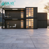 AKAY Villa Modulaire Portable Extensible en Conteneur, Maison Préfabriquée à Panneaux Sandwich pour Projet de Location Glamping