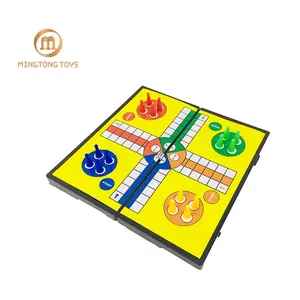 Educational children toy box set custom table plastic travel foldable play flying chess board game