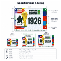 Meilleures ventes : Dossard de course personnalisé avec logo imprimé, imperméable et durable, pour événements sportifs, numéros de compétition en tissu coloré