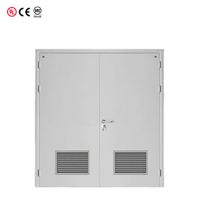 Tùy Chỉnh Khu Dân Cư Bên Ngoài Phía Trước Nhập An Ninh Lửa Đánh giá Đôi Kim Loại Thép Cửa Rắn Thép Không Gỉ Cháy Đánh giá Doo - Product Image 3