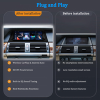 Lecteur vidéo de navigation Carplay LELV Système Linux pour BMW X5 E70 X6 E71 8,8 pouces 2007-2013 Android Auto