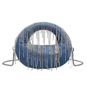 Bolsos Brillantes para Mujer, Modernos, Fáciles de Llevar, Pequeños, Redondos, Tipo Bola, para Cena, Banquete, Noche, Portátiles, de Acrílico Rosa - Product Image 5