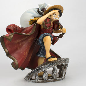 Figurines d'anime de haute qualité en PVC et PU, jouets japonais personnalisés en gros, 17 cm, figurine de <span class=keywords><strong>manga</strong></span> One Piece, Luffy - Product Image 3