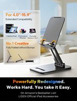 Soporte de Monitor Portátil LISEN con Base de Gravedad Resistente para Videoconferencias y Aprendizaje en Escritorio, Soporte para Tablet Grande de 16 Pulgadas
