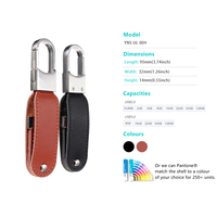 Memoria USB de Cuero con Logotipo Personalizado, Unidad Flash de 8GB 16GB 32GB 64GB, Llavero Metálico, Pendrive, Regalo Promocional Empresarial