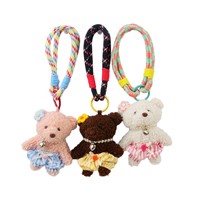 Porte-clés en peluche ours en peluche pour filles, accessoire de décoration nouvelle arrivée Yiwu, petite quantité minimale de commande, motif personnalisé pris en charge