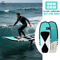 Planche de foil Pocket Kite 112 cm en fibre de carbone, plateforme étroite, nez arrondi, queue conique, pad en EVA texturé, fixation Twin Track