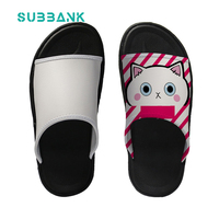 Subbank Pantoufles à sublimation, chaussures sublimées, chaussures décontractées avec logo personnalisé, sandales à lacets vierges