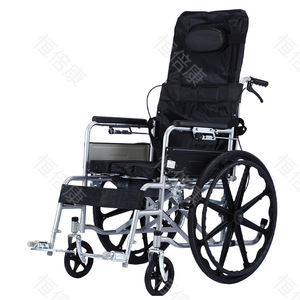 Fauteuil roulant manuel Kbei K entièrement inclinable, pliable, léger, avec fonction toilette, pour personnes âgées et soins de santé - Product Image 2