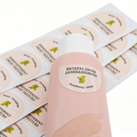 Etiqueta Adhesiva Redonda Impermeable para Cosméticos, Impresión de Logotipo para Empaquetado de Productos de Belleza, CS CS-CG01