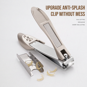 Stainless Steel Nail Clipper Anti-Splash Wide Jaw Opening Finger and Toenail Cutter Portable Manicure Tool - Product Image 2