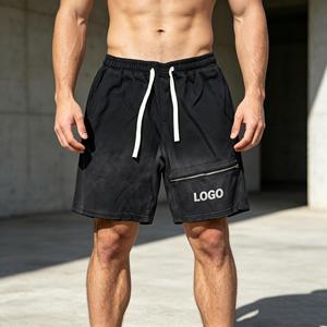 men's shortS OEM Custom Logo Heavyweight 100% Cotton French Terry Streetwear Vintage DTG DTF Embroidery Acid Wash Men Shorts - Product Image 3