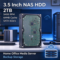Disque dur interne SATA WD20EFAX 2 To NAS 3,5 pouces 5400 tr/min 64 Mo de cache pour une surveillance vidéo fiable et sécurisée pour le stockage NVR DVR