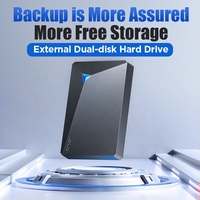 EAGET G20Pro Disque Dur Externe Antichoc 2,5 Pouces HDD Noir ABS Gris Disque Dur Externe 1 To USB 3.0 pour PC