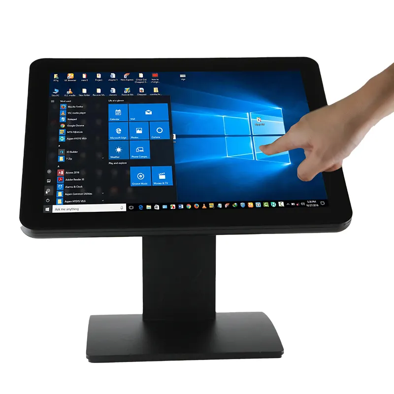 Usine 15 pouces Pos LCD TFT écran tactile complet plat Hd écran tactile capacitif moniteur