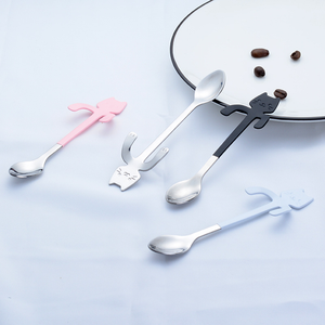 304 de acero inoxidable cuchara de <span class=keywords><strong>café</strong></span> creativas <span class=keywords><strong>Kitty</strong></span> gancho Dirtproof <span class=keywords><strong>café</strong></span> cuchara de té cuchara - Product Image 2