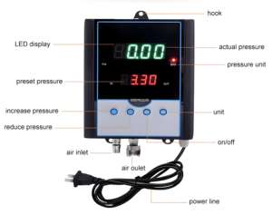 Qualidade Premium Full-Automatic Digital Wall-Hanging Pneu Inflator 5 ~ 220 PSI Automotive Metal Tire Testing Machine - Product Image 4