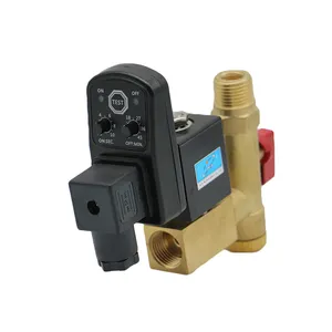 2-Wege-Hochdruck-1/2 "1/4"-Luftkompressor-Teile Digital Timer Auto-Ablass ventil Elektrisches Wasser magnetventil