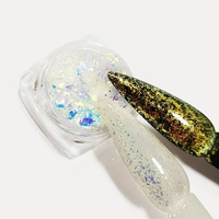 Paillettes artistiques irrégulières licorne, paillettes transparentes effet aurore caméléon pour nail art et fard à paupières