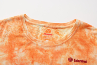 Solarwool Factory - Certificat personnalisé - Lavable en machine - Laine mérinos - T-shirt à manches courtes pour femmes - Imprimé tie-dye