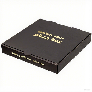 Caja de Pizza Desechable con Logotipo Personalizado, Caja de Pizza Corrugada con Forro de Papel de Aluminio para Restaurante y Comida para Llevar - Product Image 2