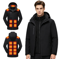 Veste chauffante USB pour homme, 15 zones, 3 niveaux de température, veste chauffante d'hiver rechargeable